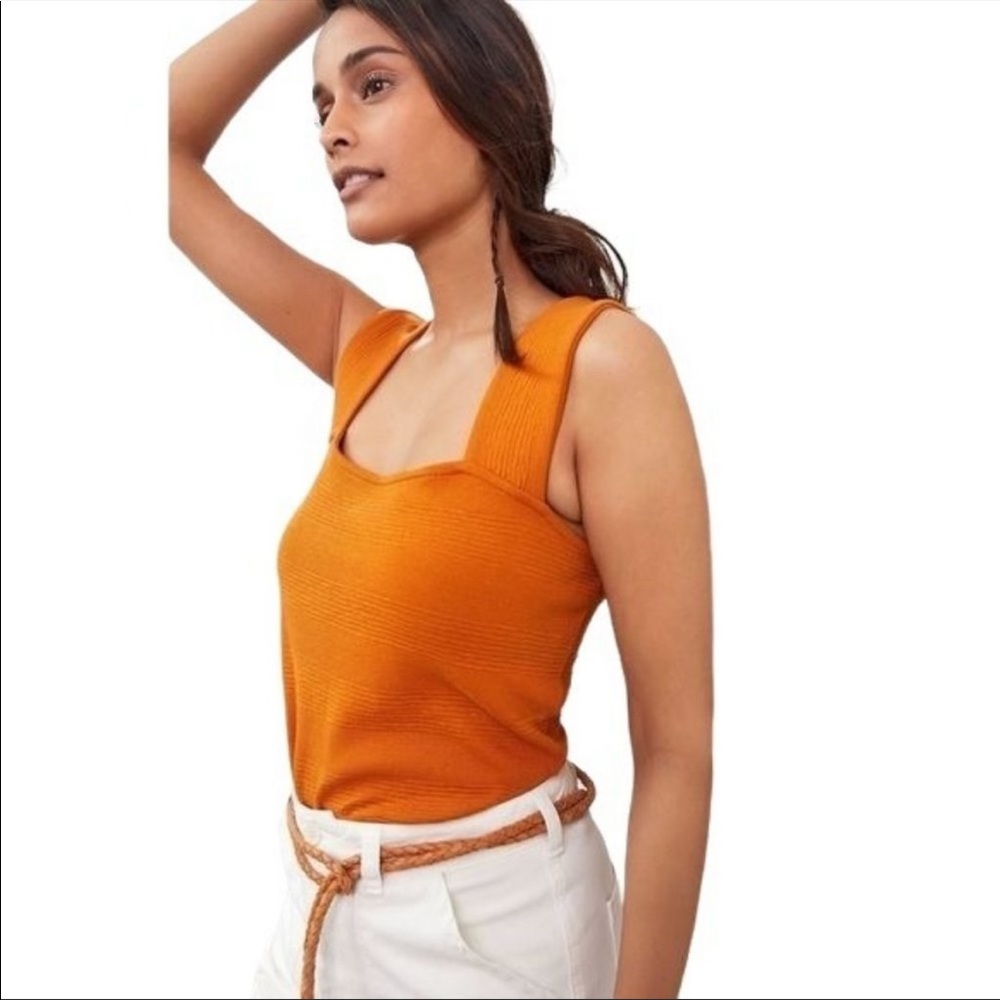 EUC Daily Practice by Anthropologie Textured Square-Neck Tank (62089602)